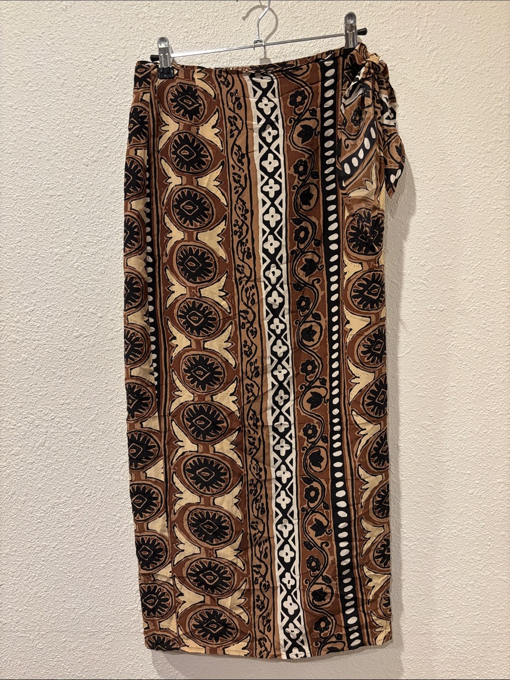 90s Silk abstract skirt